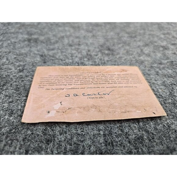 1926 Pennsylvania Railroad System Pass #BG31081 Paper Signed - Picture 7 of 7